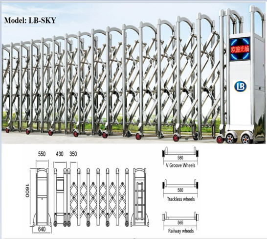 Cổng xếp inox LBSKY